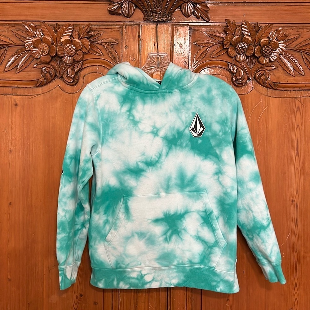 Boys Volcom Stone Tie Dye Pullover Hoodie
